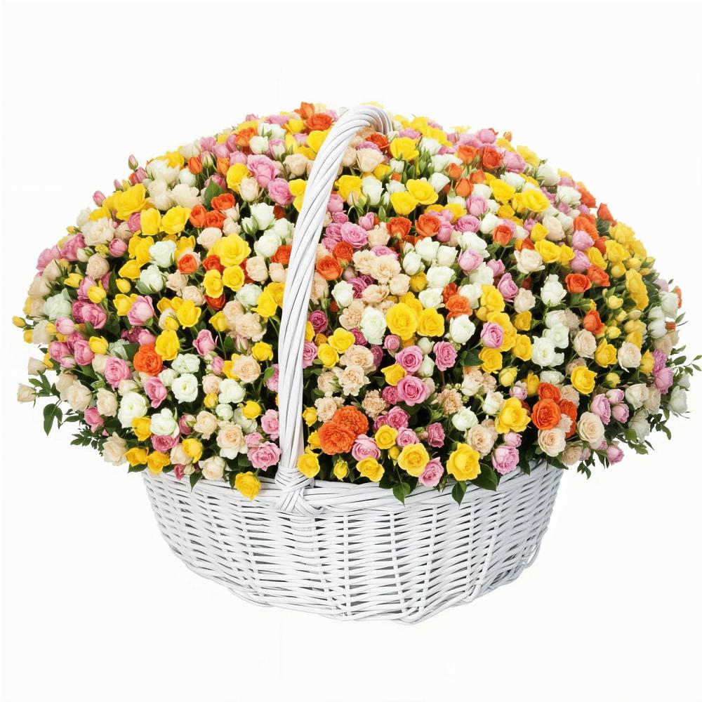 Премиум корзина Кустовых Роз в Новосиле Премиум букет из: Розы в Новосиле