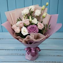 Букет цветов из:  Розы и Лизиантусы в Новосиле