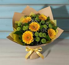 Букет цветов из:  Герберы и Хризантемы в Новосиле