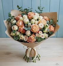 Букет цветов из:  Альстромерии и Розы #REPLACE_PRED# Новосиле